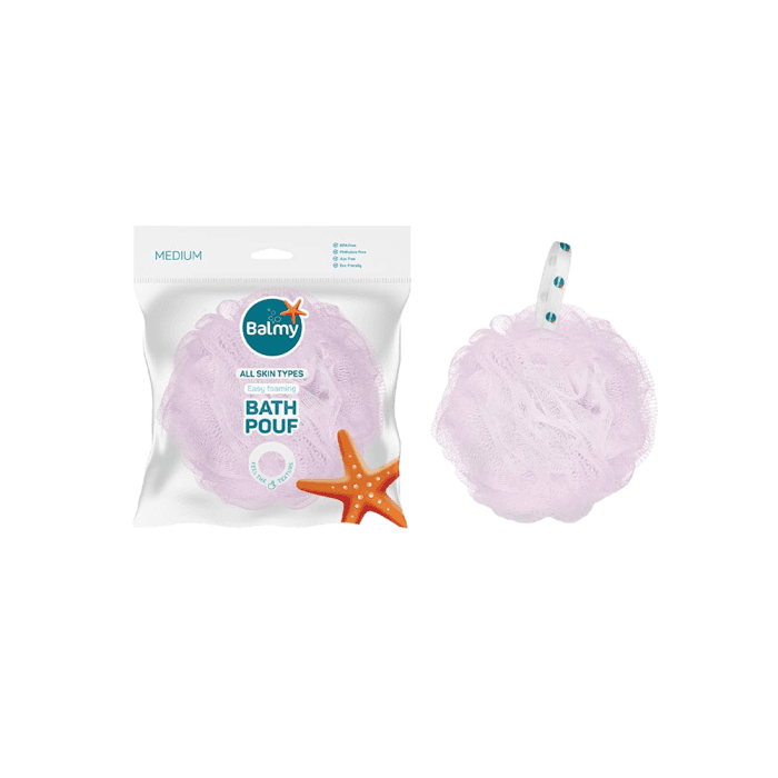 BALMY NATUREL plaušinė BATH POUF MEDIUM, 1 vnt.-2