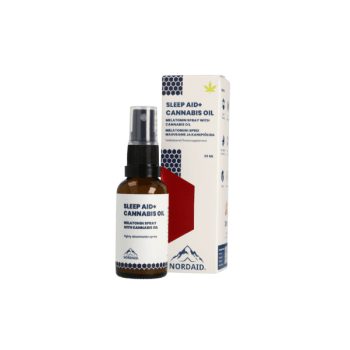NORDAID SLEEP AID MELATONIN+CANNABIS OIL purškalas 1mg, 30 ml-1