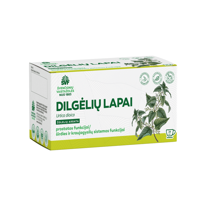 ŠVF žolelių arbata DILGĖLIŲ LAPAI, 24 vnt., 1 g