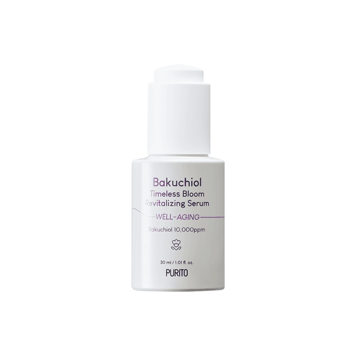 PURITO serumas su bakučioliu BAKUCHIOL TIMELESS BLOOM REVITALIZING SERUM, 30 ml