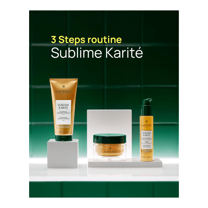 RENE FURTERER apsaugantis nuo karščio ir glotnumo suteikiantis nenuplaunamas pienelis su taukmedžiu ir keramidais sausiems plaukams SUBLIME KARITE, 100 ml-1