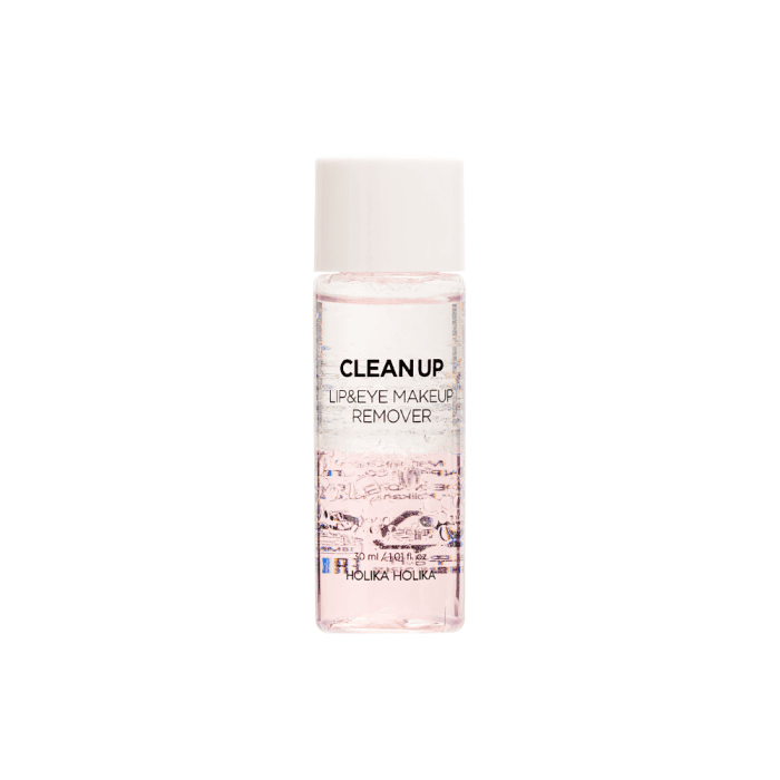 HOLIKA HOLIKA dviejų fazių makiažo valiklis, akims ir lūpoms, Clean Up Lip & Eye Makeup Remover, 30 ml