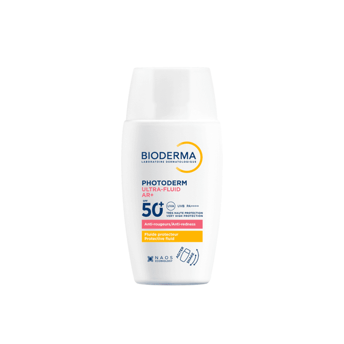 BIODERMA apsauginis fluidas nuo saulės raustančiai odai PHOTODERM ULTRA-FLUID AR+ SPF50+, 40 ml