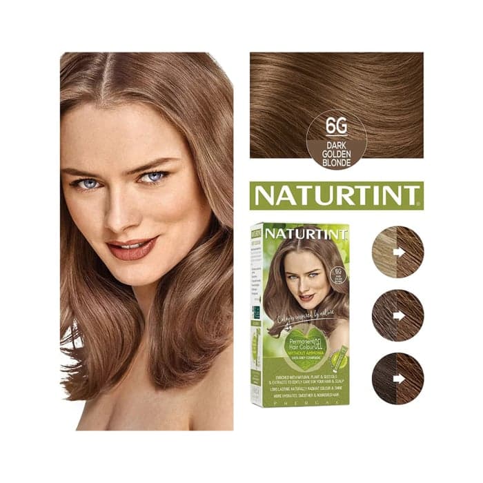 NATURTINT ilgalaikiai plaukų dažai be amoniako NATURALLY BETTER, 6G DARK GOLDEN BLONDE, 170 ml-1