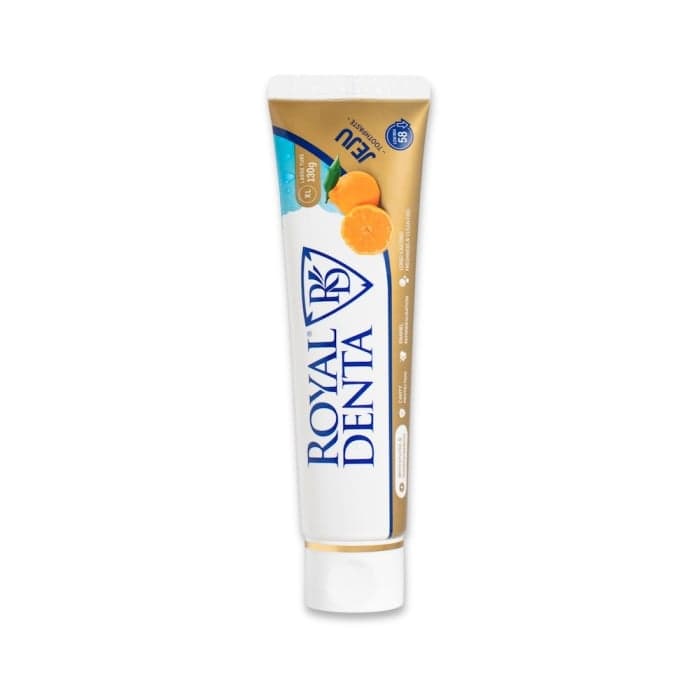 ROYAL DENTA dantų pasta JEJU visapusiškai burnos priežiūrai, citrusų skonio, 130 g-1