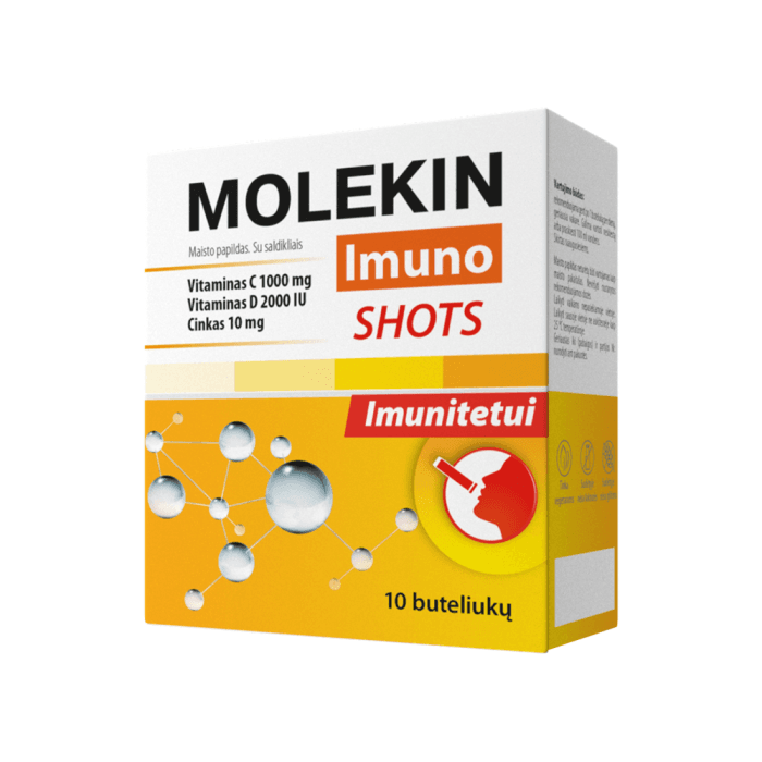 MOLEKIN IMUNO SHOTS, 10 buteliukų