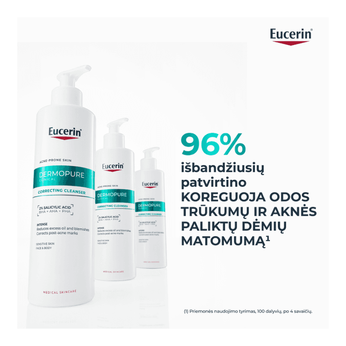 EUCERIN, koreguojamasis prausimosi gelis, DERMOPURE CLINICAL, 400 ml-1