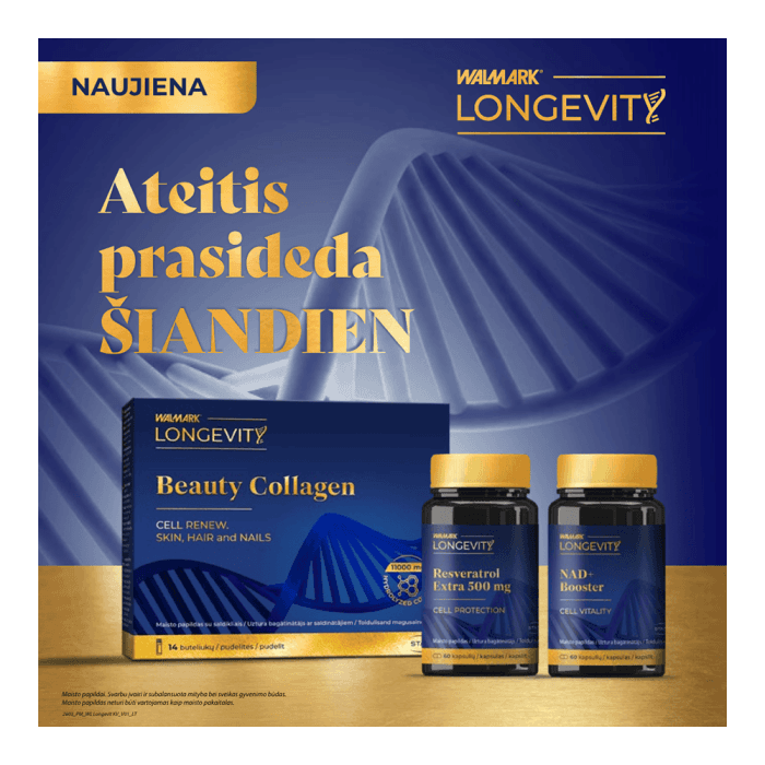 WALMARK LONGEVIT Beauty Collagen Shots, 14 buteliukų-2