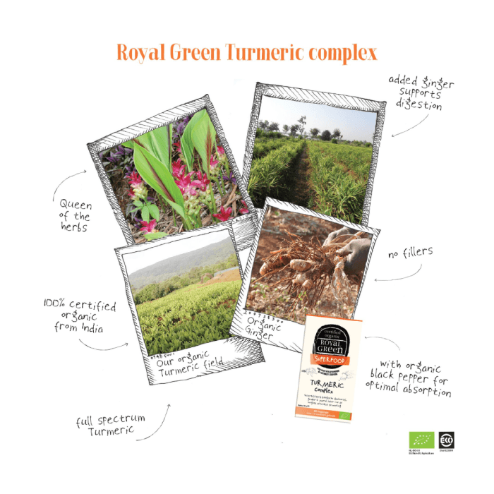 ROYAL GREEN BIO ciberžolės kompleksas, LT-EKO-001, 60 kapsulių-1