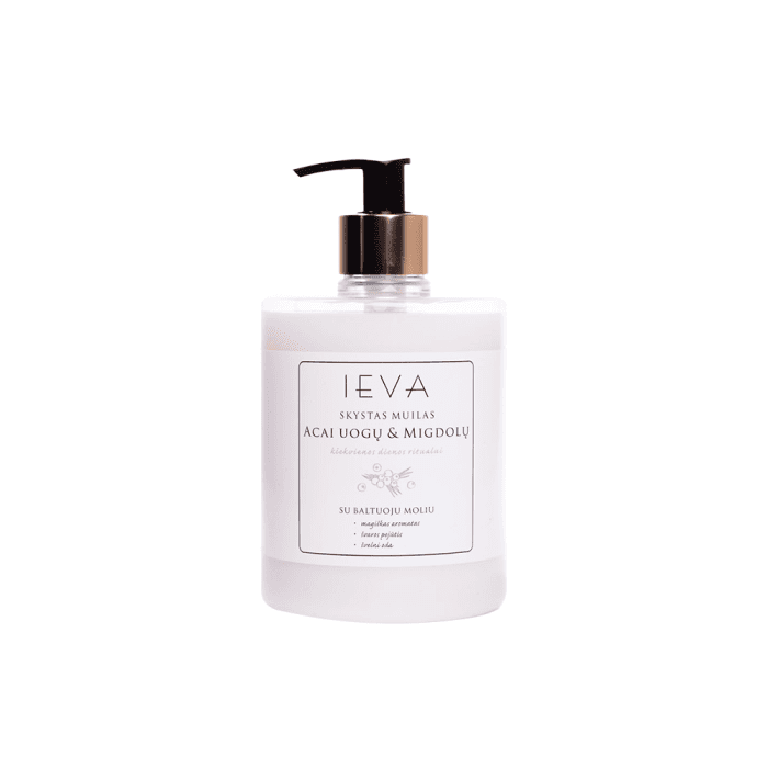 IEVA skystas muilas, acai uogų ir migdolų, 500 ml