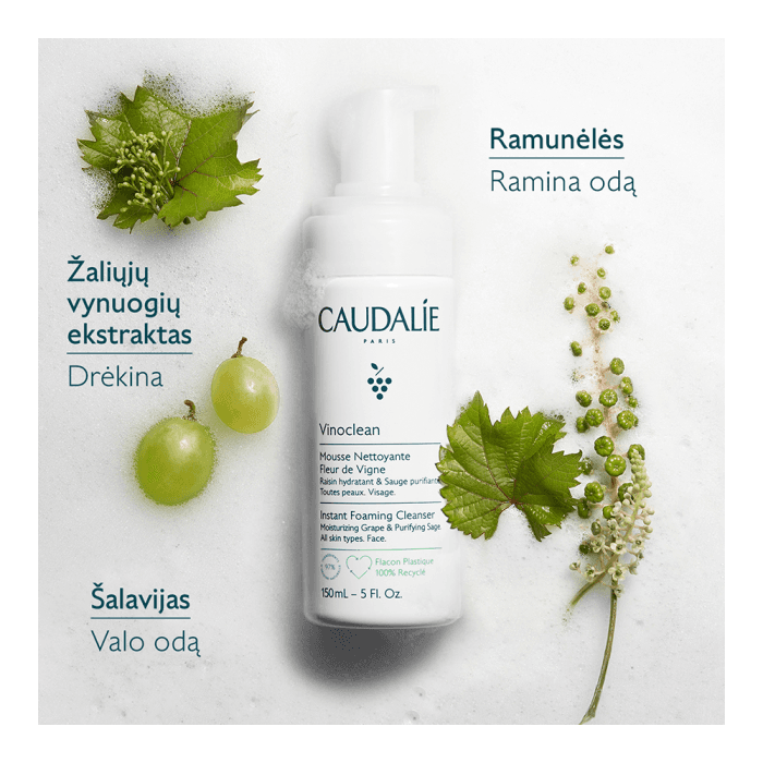 CAUDALIE veido putos VINOCLEAN INSTANT FOAMING CLEANSER, 150 ml-2