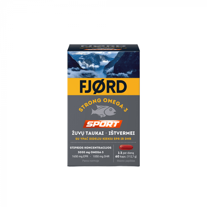 FJORD STRONG OMEGA-3 SPORT, 60 kapsulių-2