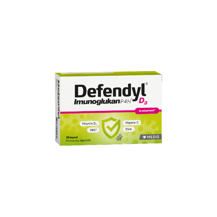 DEFENDYL-IMUNOGLUKAN P4H D3, 30 kapsulių