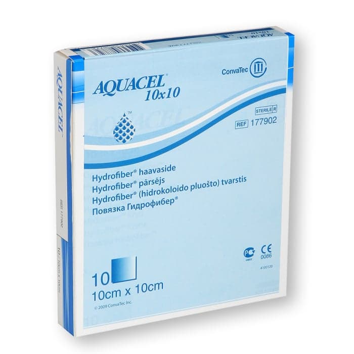 AQUACEL FOAM lipnus tvarstis su silikonu, 10 x 10 cm, 10 vnt.