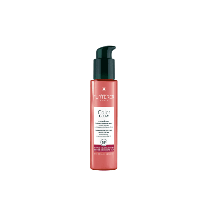 RENE FURTERER apsaugantis nuo karščio ir žvilgesio suteikiantis nenuplaunamas kremas su aminorūgštimis ir eteriniu citrinų aliejumi COLOR GLOW, 100 ml