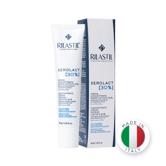 RILASTIL koncentruotas minkštinamasis kūno kremas XEROLACT (30 %), 40 ml