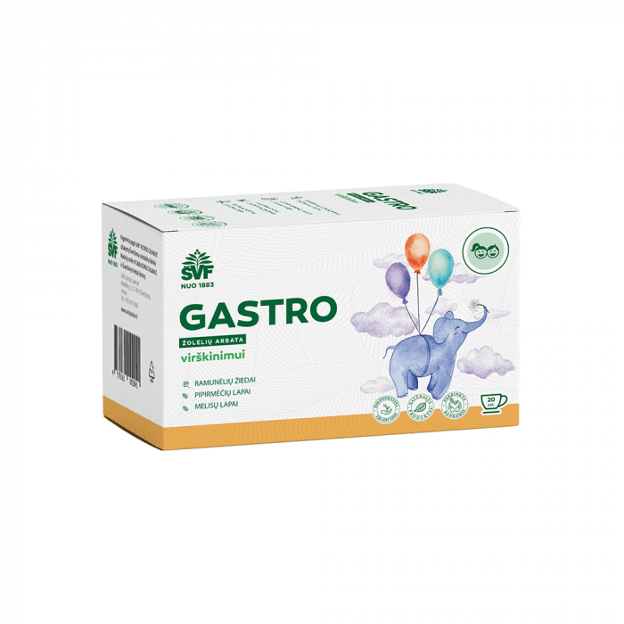 ŠVF žolelių arbata vaikams virškinimui GASTRO, 20 vnt., 1.5 g