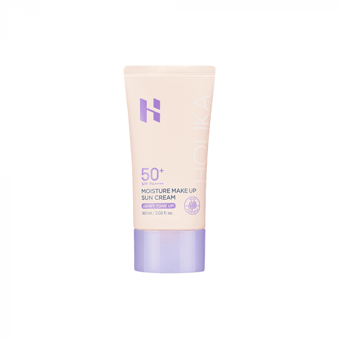 HOLIKA HOLIKA apsauginis kremas nuo saulės MOISTURE MAKE UP SUN CREAM SPF50+ (DEWY TONE UP), 60 ml