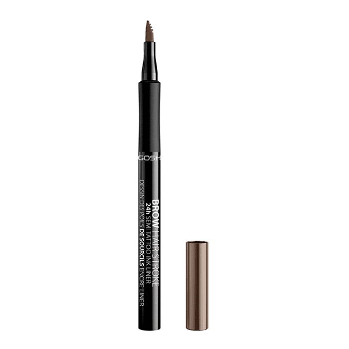 GOSH antakių pieštukas BROW HAIR STROKE, 002 pilkai ruda spalva, 1 ml