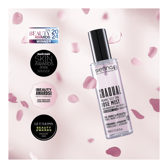 SIENNA X savaiminio įdegio rožių vandens dulksna GRADUAL ORGANIC ROSE MIST, 100 ml-2