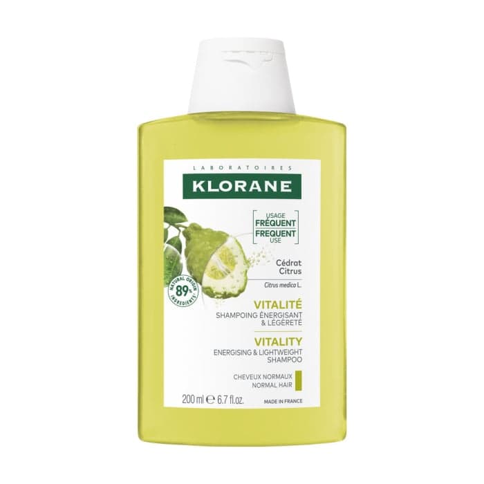 KLORANE tonizuojantis šampūnas su citrusais linkusiems riebaluotis plaukams, 200 ml