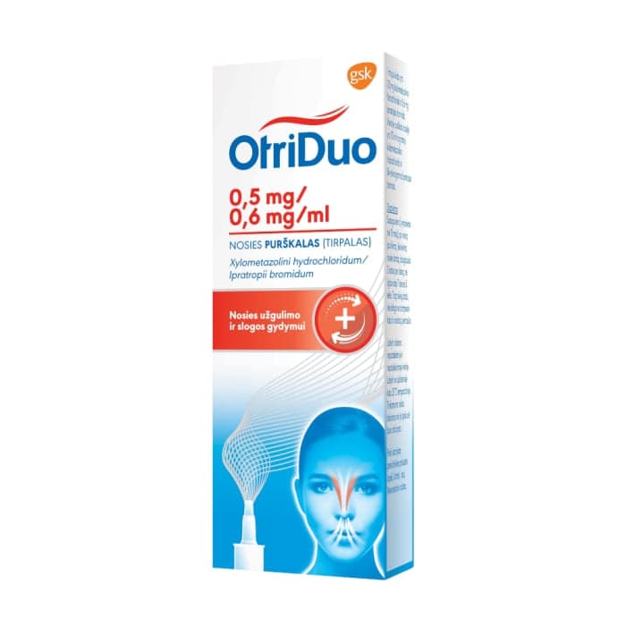 OtriDuo, 0,5mg+0,6mg/ml, 10 ml, nosies purškalas (tirpalas), N1
