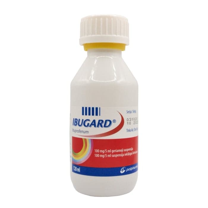 IBUGARD 100 mg/5 ml geriamoji suspensija, geriamoji suspensija, N1-1