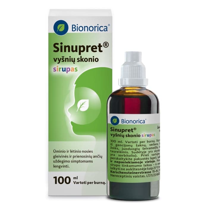Sinupret vyšnių skonio 100ml., Sirupas, N1-1