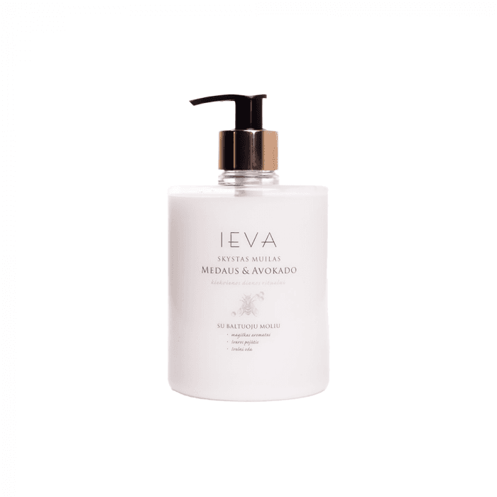 IEVA skystas muilas, medaus ir avokado, 500 ml