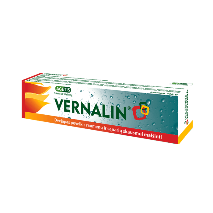 AGETIS VERNALIN šaldančio ir šildančio poveikio kremas raumenims ir sąnariams, 100 g