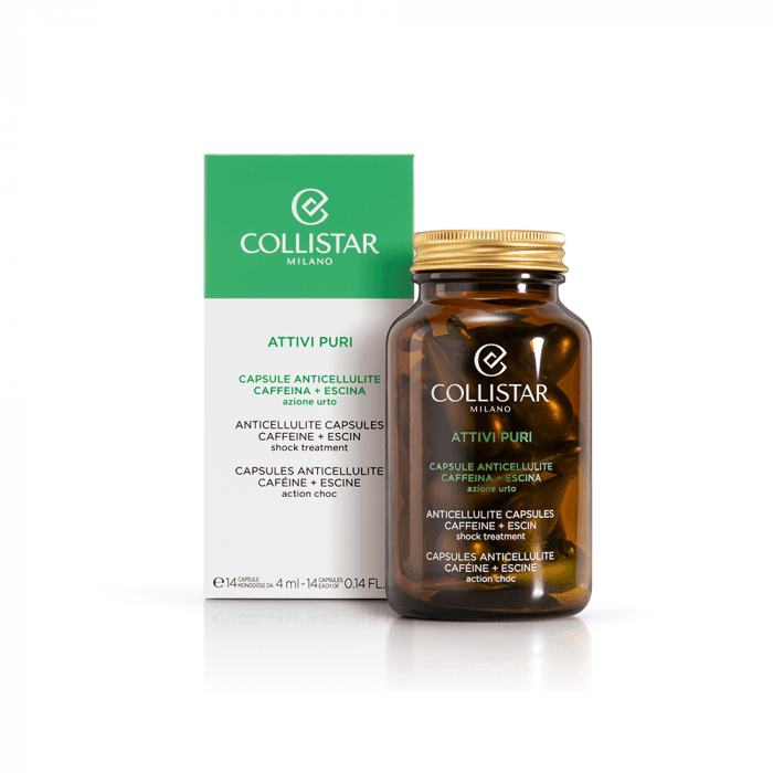 COLLISTAR, ANTICELLULITE CAFFEINE+ESCIN kapsulės odai su celiulitu, ATTIVI PURI, 14 vnt.-1