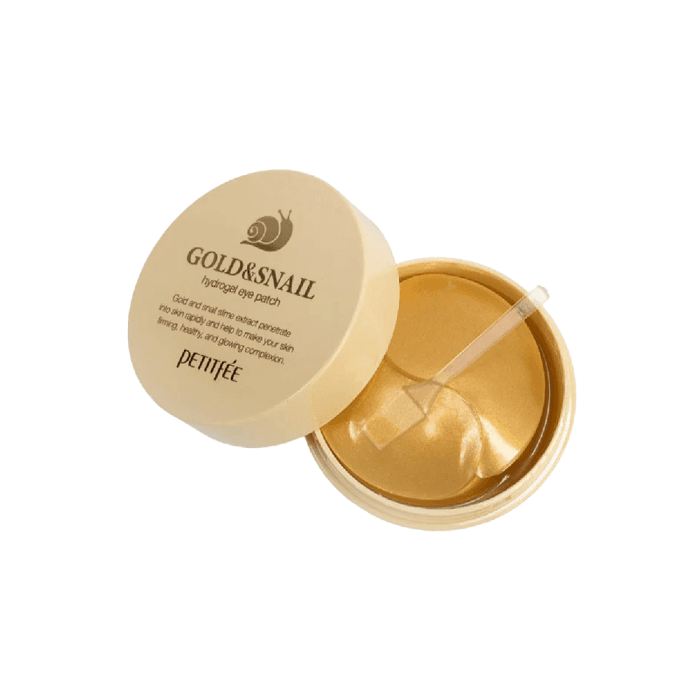 PETITFEE hidrogelinės paakių pagalvėlės su auksu ir sraigių mucinu GOLD & SNAIL, 60 vnt.-1