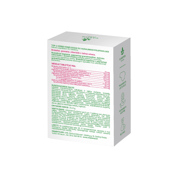 GAMTOS NAMAI TOP 4 HERBS, 30 tablečių-2