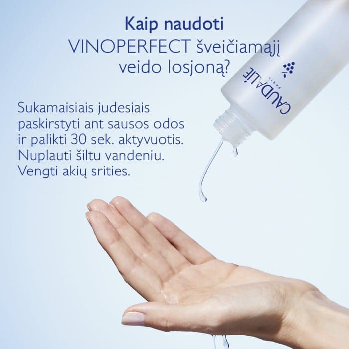 CAUDALIE šveičiamasis veido losjonas pigmentuotai odai VINOPERFECT CONCENTRATED BRIGHTENING GLYCOLIC ESSENCE, 100 ml-2