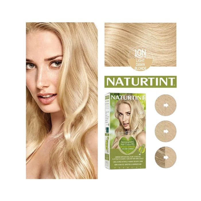NATURTINT ilgalaikiai plaukų dažai be amoniako NATURALLY BETTER, 10N LIGHT DAWN BLONDE, 170 ml-1
