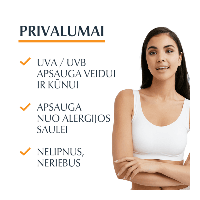 EUCERIN nuo alergijos saulei apsaugantis kreminis gelis, SPF 50, 150 ml-1