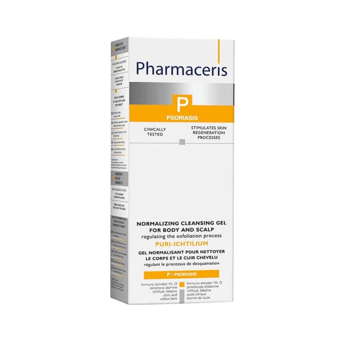 PHARMACERIS P, PURI ICHTILIUM kūno ir galvos gelis pleiskanojančiai odai, 250 ml-1