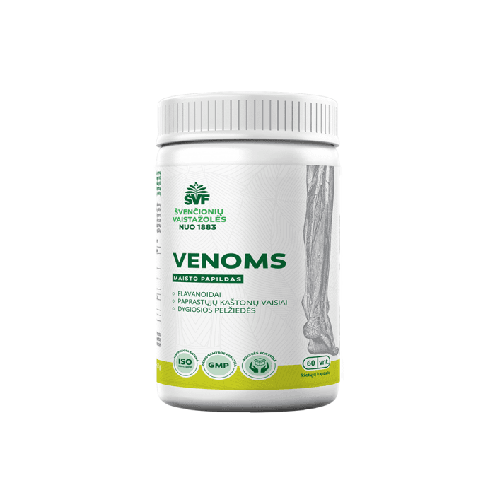ŠVENČIONIŲ VAISTOŽOLĖS, VENOMS, 60 kapsulių