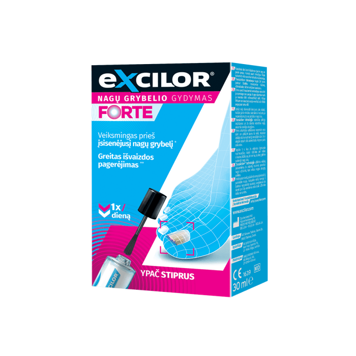 EXCILOR FORTE teptukas nagų grybeliui gydyti, 30 ml-1