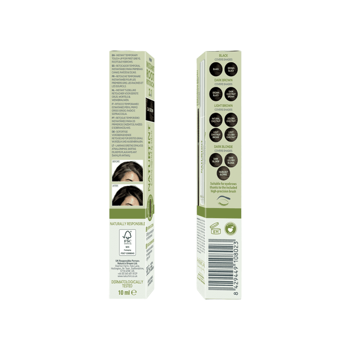 NATURTINT plaukų šaknų maskuoklis (dark brown), 10 ml-2