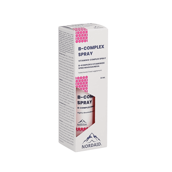 NORDAID B-COMPLEX SPRAY purškiamas vitaminų B kompleksas, 30 ml