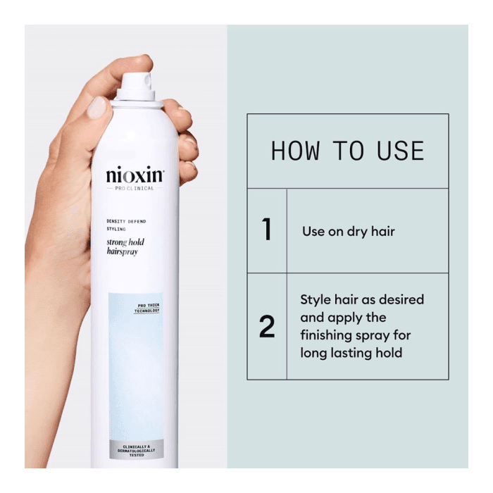 NIOXIN PRO CLINICAL stiprios fiksacijos plaukų lakas STRONG HOLD HAIRSPRAY, 300 ml-1