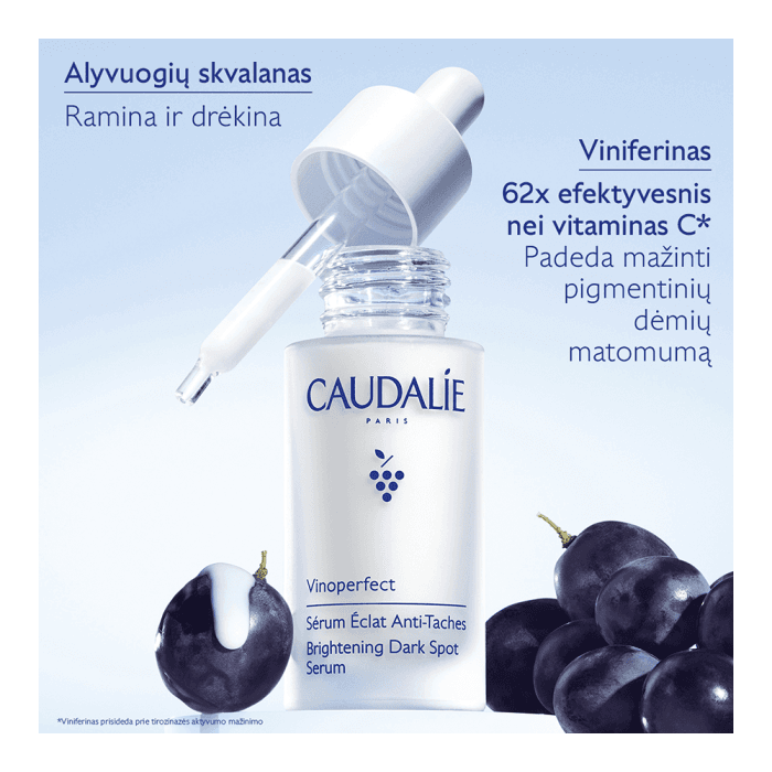 CAUDALIE skaistinantis veido serumas netolygiai odai VINOPERFECT BRIGHTENING DARK SPOT SERUM, 30 ml-2