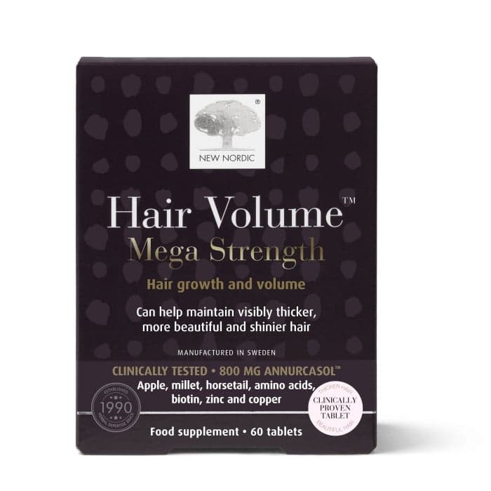 NEW NORDIC, HAIR VOLUME MEGA STRENGTH, 60 tablečių