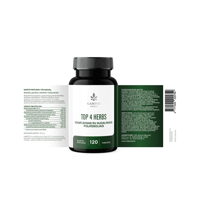 GAMTOS NAMAI TOP 4 HERBS, 120 tablečių-2