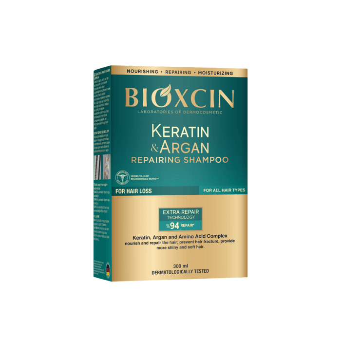 BIOXCIN KERATIN & ARGAN atstatomasis plaukų šampūnas, 300 ml-2