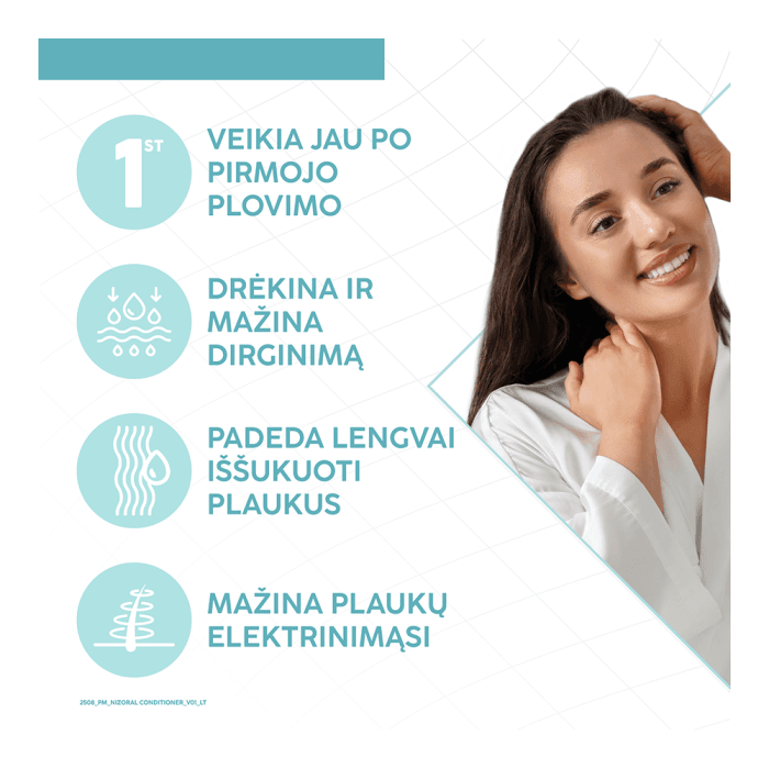 NIZORAL CARE kondicionierius niežtinčiai ir sudirgusiai galvos odai, 200 ml-1