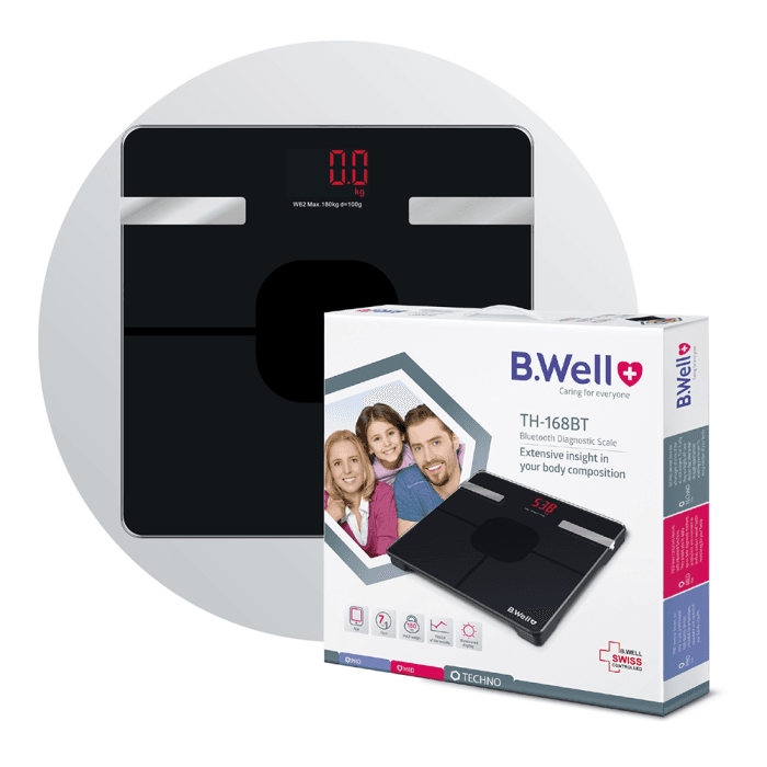 B. WELL kūną analizuojančios diagnostinės svarstyklės TH-168BT, 1 vnt.-1