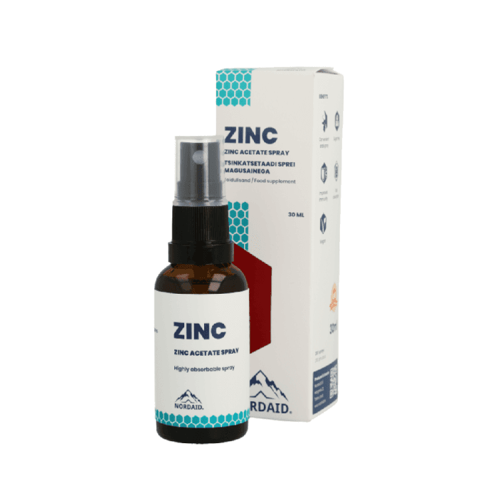 NORDAID ZINC purškiamas cinko papildas, 15mg, 30 ml-1