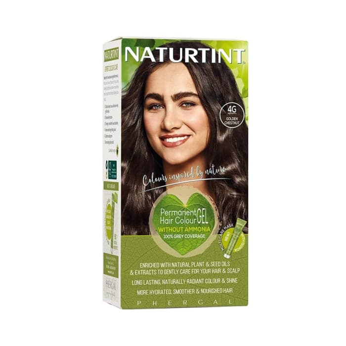 NATURTINT ilgalaikiai plaukų dažai be amoniako NATURALLY BETTER, 4G GOLDEN CHESTNUT, bekvapiai, 170 ml